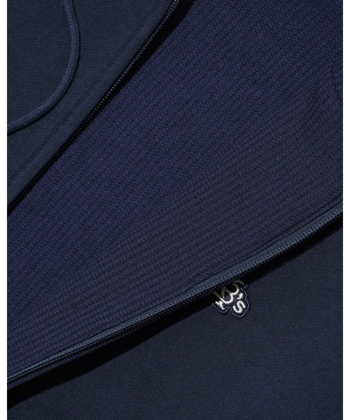 KEBOZ（ケボズ）の「EFG WAPPEN WAFFLE LINING SWEAT FULL ZIP HOODIE（パーカー・メンズ・アッシュグレー/ブラック/ライトインディゴブルー/カモフラージュ/ネイビー・S/XL/L/M）」の10枚目の写真