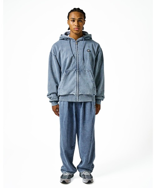 KEBOZ（ケボズ）の「EFG WAPPEN WAFFLE LINING SWEAT FULL ZIP HOODIE（パーカー・メンズ・アッシュグレー/ブラック/ライトインディゴブルー/カモフラージュ/ネイビー・S/XL/L/M）」の6枚目の写真