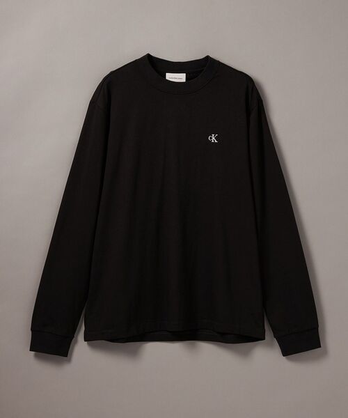Calvin Klein(カルバン・クライン)の「【ブランド公式】長袖Tシャツ - ロングスリーブイージーモノグラムTシャツ(Tシャツ/カットソー・メンズ・ホワイト/ブラック・XL/L/M/S)」の2枚目の写真