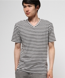 HAMNETT | 【HAMNETT】 グリッツボーダーVネック / カットソー(Tシャツ/カットソー)