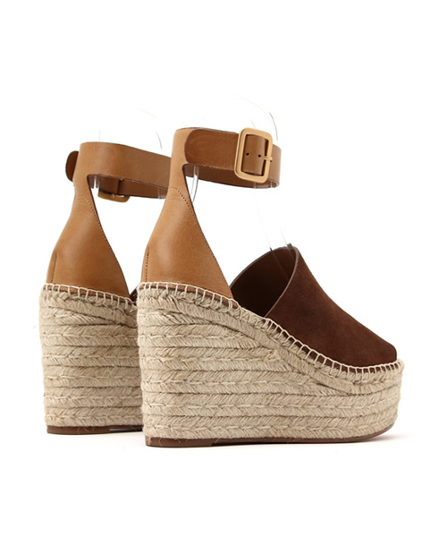 セール】CHLOE アンクルストラップ ウェッジサンダル