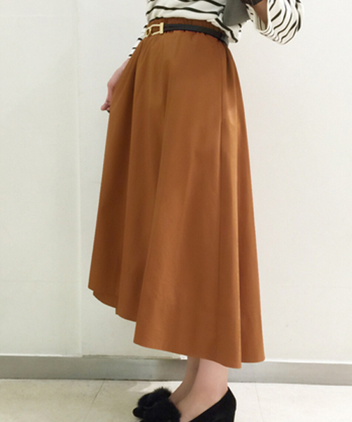 laboratory work（ラボラトリーワーク）の「タイプライター前後差スカート（スカート・レディース・ブラック/レンガ/ベージュ・MEDIUM）」の3枚目の写真