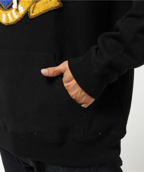 ALDIES(アールディーズ)の「Emblem Parka エンブレム 刺繍パーカー(パーカー・メンズ・オリーブ/ネイビー/グレー/ブラック・SMALL/LARGE/MEDIUM/X-LARGE)」の8枚目の写真