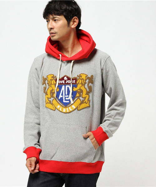 ALDIES(アールディーズ)の「Emblem Parka エンブレム 刺繍パーカー(パーカー・メンズ・オリーブ/ネイビー/グレー/ブラック・SMALL/LARGE/MEDIUM/X-LARGE)」の13枚目の写真