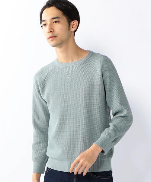 coen（コーエン）の「アゼタック編みニット（ニット/セーター・メンズ・ライトグレー/ベージュ/ターコイズブルー/ネイビー・LARGE/MEDIUM/SMALL/X-LARGE）」の4枚目の写真