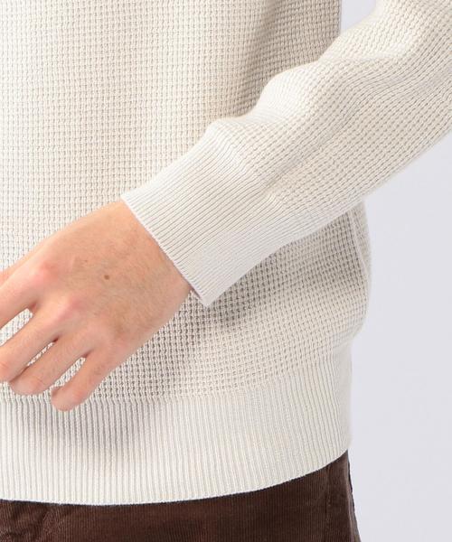 coen（コーエン）の「アゼタック編みニット（ニット/セーター・メンズ・ライトグレー/ベージュ/ターコイズブルー/ネイビー・LARGE/MEDIUM/SMALL/X-LARGE）」の7枚目の写真