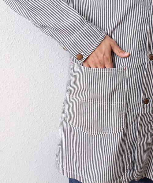 coen（コーエン）の「SMITH別注ストライプショップコート（その他アウター・メンズ・ストライプ・LARGE/X-LARGE/MEDIUM/SMALL）」の3枚目の写真