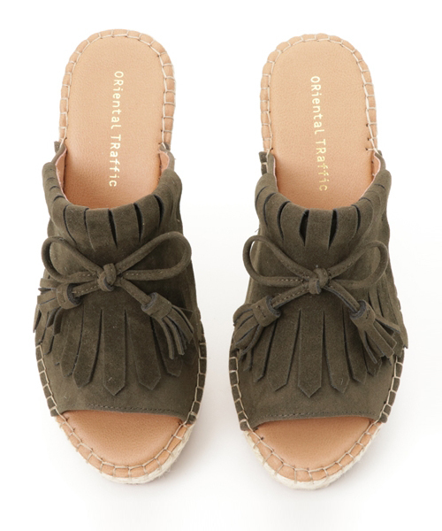 ORiental TRaffic（オリエンタルトラフィック）の「春夏新作★フリンジサンダル★7209（サンダル・レディース・グレー/キャメル/カーキ・M/LL/S/L）」の7枚目の写真