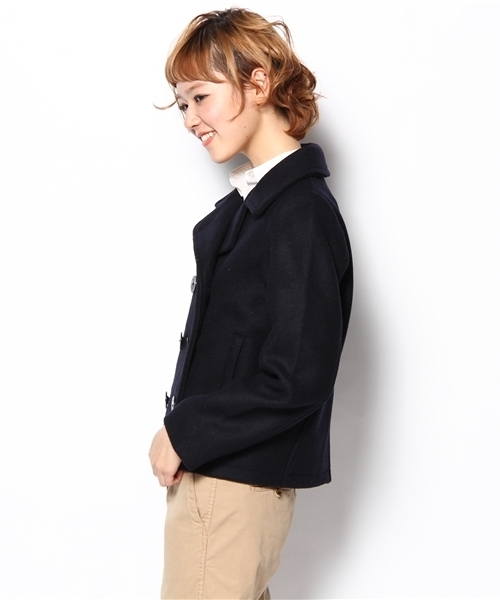 BEAMS BOY(ビームスボーイ)の「BEAMS BOY / メルトン Pコート ***(ピーコート・レディース・ブラック/ネイビー・ONE SIZE)」の3枚目の写真
