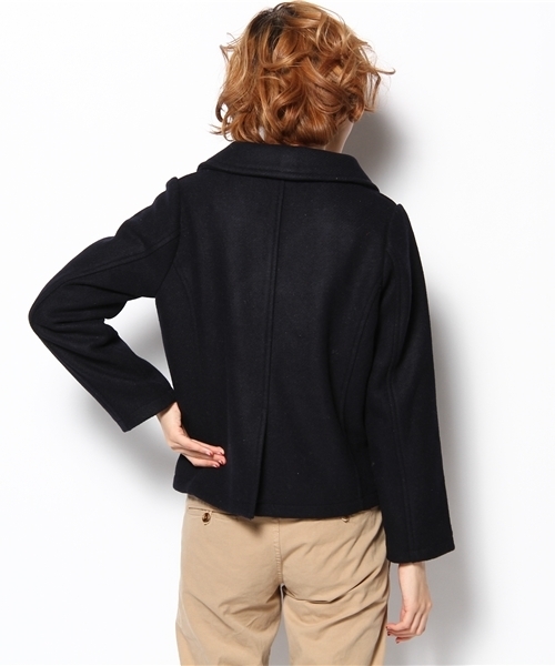 BEAMS BOY(ビームスボーイ)の「BEAMS BOY / メルトン Pコート ***(ピーコート・レディース・ブラック/ネイビー・ONE SIZE)」の4枚目の写真