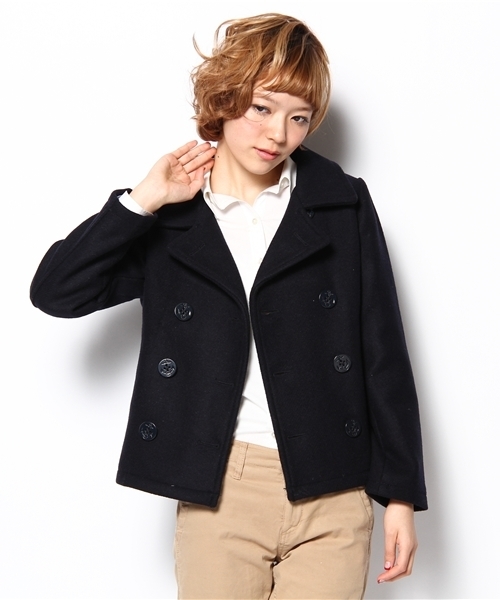 BEAMS BOY(ビームスボーイ)の「BEAMS BOY / メルトン Pコート ***(ピーコート・レディース・ブラック/ネイビー・ONE SIZE)」の5枚目の写真