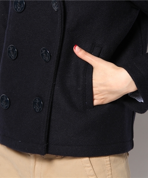BEAMS BOY(ビームスボーイ)の「BEAMS BOY / メルトン Pコート ***(ピーコート・レディース・ブラック/ネイビー・ONE SIZE)」の8枚目の写真