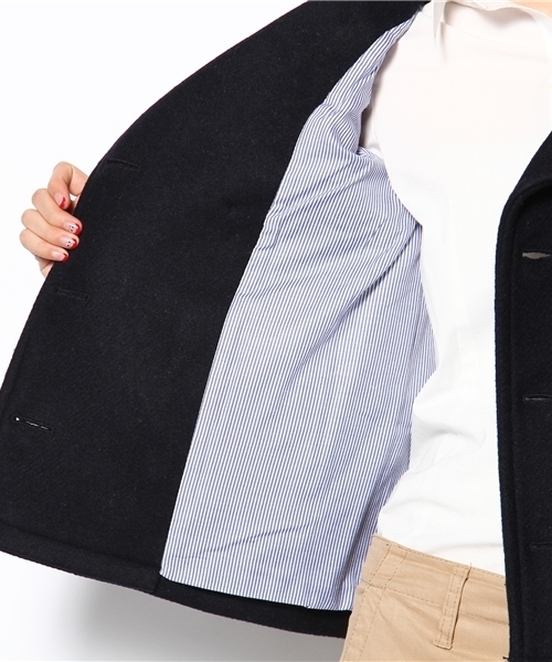 BEAMS BOY(ビームスボーイ)の「BEAMS BOY / メルトン Pコート ***(ピーコート・レディース・ブラック/ネイビー・ONE SIZE)」の10枚目の写真