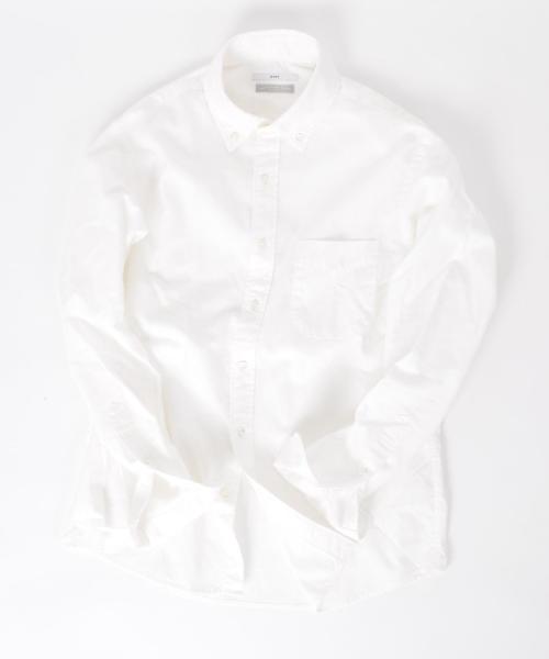 SHIPS(シップス)の「SC: 17FW ペルヴィアン ピマ/オックスフォード ボタンダウンシャツ■(シャツ/ブラウス・メンズ・ホワイト/ライトホワイト/レッド/ネイビー/ベージュ/オリーブ・SMALL/LARGE/MEDIUM/X-LARGE)」の2枚目の写真