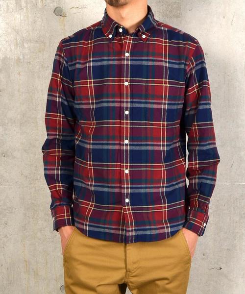 SHIPS(シップス)の「SC: 17FW ペルヴィアン ピマ/オックスフォード ボタンダウンシャツ■(シャツ/ブラウス・メンズ・ホワイト/ライトホワイト/レッド/ネイビー/ベージュ/オリーブ・SMALL/LARGE/MEDIUM/X-LARGE)」の7枚目の写真
