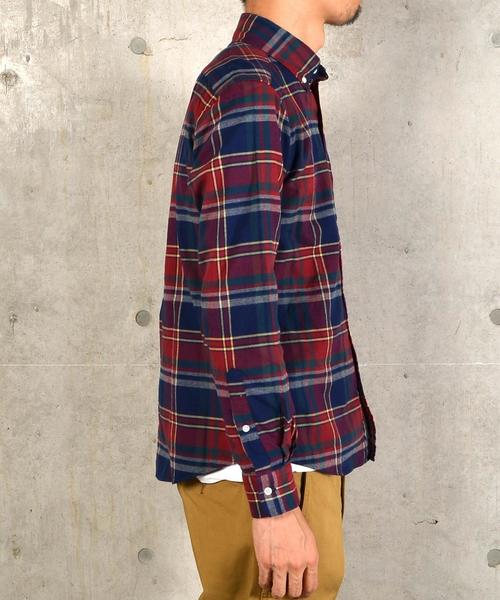 SHIPS(シップス)の「SC: 17FW ペルヴィアン ピマ/オックスフォード ボタンダウンシャツ■(シャツ/ブラウス・メンズ・ホワイト/ライトホワイト/レッド/ネイビー/ベージュ/オリーブ・SMALL/LARGE/MEDIUM/X-LARGE)」の9枚目の写真