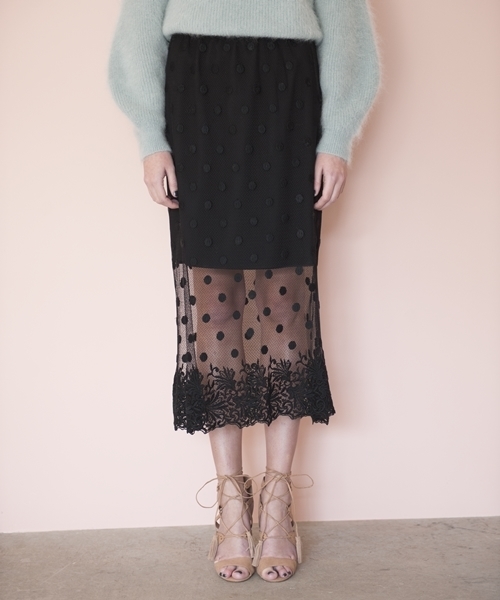 Banner Barrett（バナーバレット）の「TULE LACE SKIRT       （スカート・レディース・キナリ/ブラック・38）」の3枚目の写真