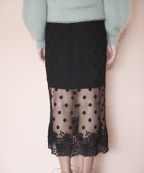 Banner Barrett（バナーバレット）の「TULE LACE SKIRT       （スカート・レディース・キナリ/ブラック・38）」の5枚目の写真