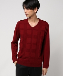 BLACK LABEL CRESTBRIDGE | シャドークレストブリッジチェックパネルＶネックニット(ニット/セーター)