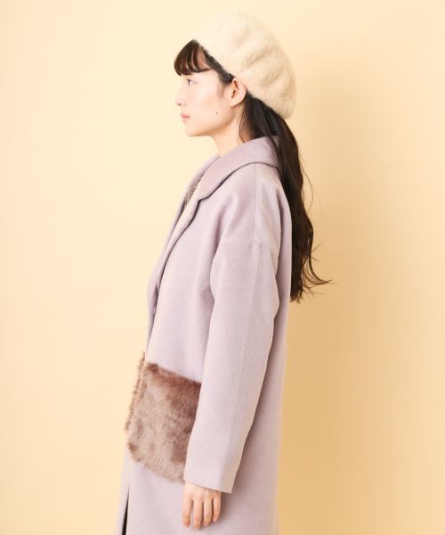 OLIVE des OLIVE（オリーブデオリーブ）の「フェイクファーポケットチェスターコート（その他アウター・レディース・グレー/オフホワイト/ラベンダー/キャメル・FREE）」の13枚目の写真