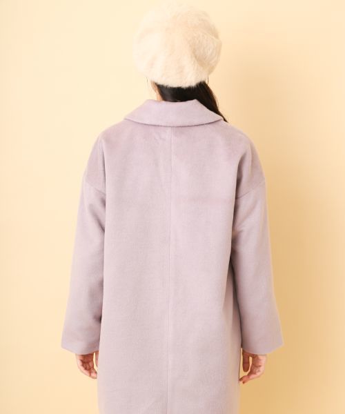 OLIVE des OLIVE（オリーブデオリーブ）の「フェイクファーポケットチェスターコート（その他アウター・レディース・グレー/オフホワイト/ラベンダー/キャメル・FREE）」の5枚目の写真