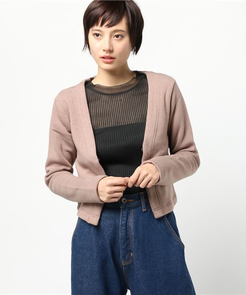 セール あったか発熱裏起毛シリーズ ぬくまる ショート ロング丈 軽量vネックインナーカーディガン レディースアウター K707 神戸レタス カーディガン ボレロ Kobe Lettuce コウベレタス のファッション通販 Zozotown