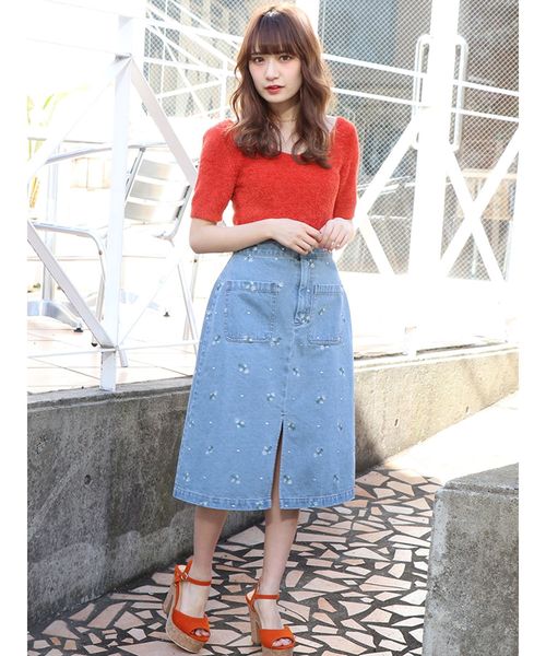 dazzlin（ダズリン）の「ミニシャギーニットトップス（ニット/セーター・レディース・ピンク/オレンジ/イエロー/ライトブルー・FREE）」の14枚目の写真