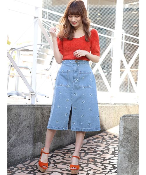 dazzlin（ダズリン）の「ミニシャギーニットトップス（ニット/セーター・レディース・ピンク/オレンジ/イエロー/ライトブルー・FREE）」の10枚目の写真