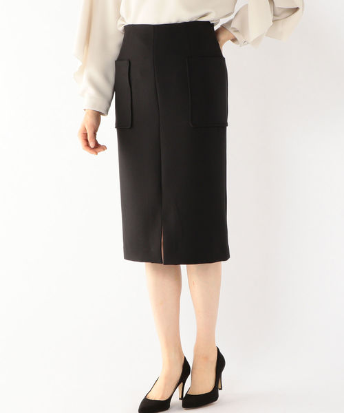 SHIPS（シップス）の「ポケットタイトスカート（スカート・レディース・ブラック/グリーン/ライトグレー・34/36/38）」の2枚目の写真