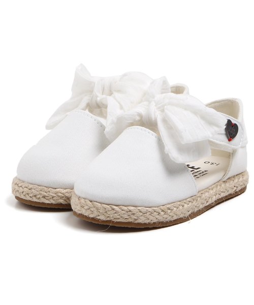 BREEZE（ブリーズ）の「リボン付きサンダル（サンダル・キッズ・オフホワイト/ネイビー・20/13/14/15 /16/17/18/19）」の2枚目の写真