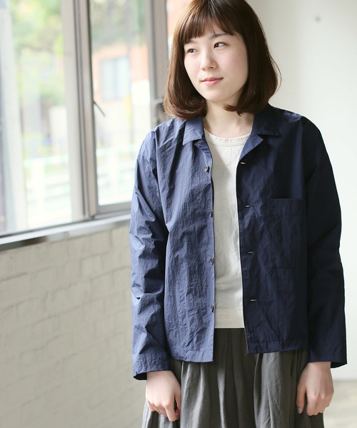 engineered garments】オープンカラーカバーオール ネイビー quadro 