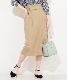 natural couture | ベルト付きチノゆるタイト(スカート)