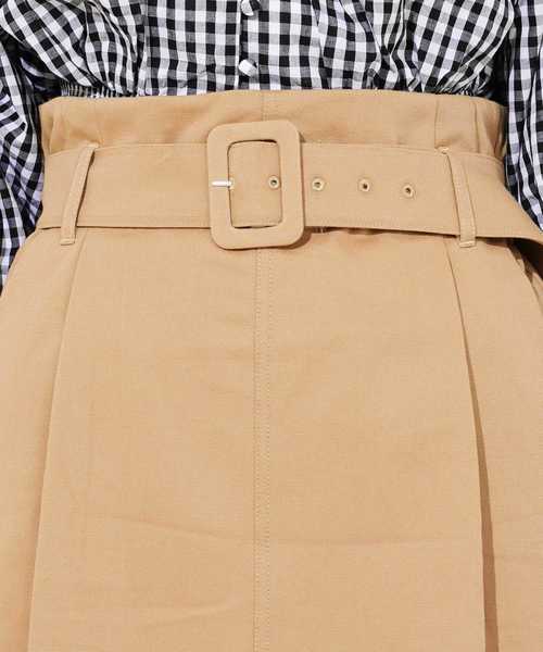 natural couture（ナチュラルクチュール）の「ベルト付きチノゆるタイト（スカート・レディース・ベージュ/ネイビー/ピンク/チェック・FREE）」の15枚目の写真