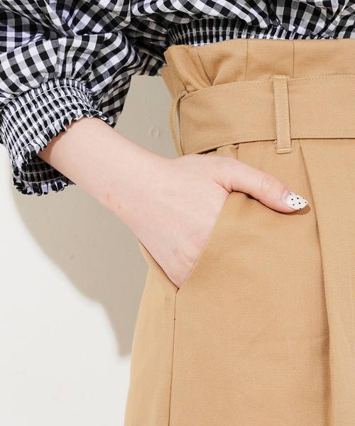 natural couture（ナチュラルクチュール）の「ベルト付きチノゆるタイト（スカート・レディース・ベージュ/ネイビー/ピンク/チェック・FREE）」の21枚目の写真