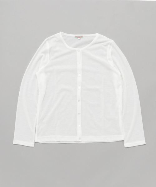 Sweet Catherine(スイートキャサリン)の「UVカットカーディガン Uネック(カーディガン/ボレロ・レディース・グレー/ミント/ブルー/ブラック/ネイビー/イエロー/ピンク/オフホワイト・120/150/L/LL/140/130/M)」の2枚目の写真