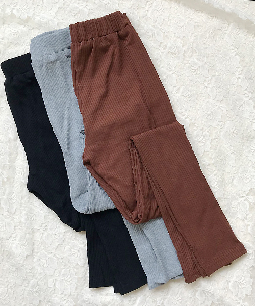 apres jour（アプレジュール）の「リブレギンス【ZOZOTOWN限定アイテム】（レギンス/スパッツ・レディース・チャコールグレー/ブラック/グレー/モカ・フリー）」の4枚目の写真