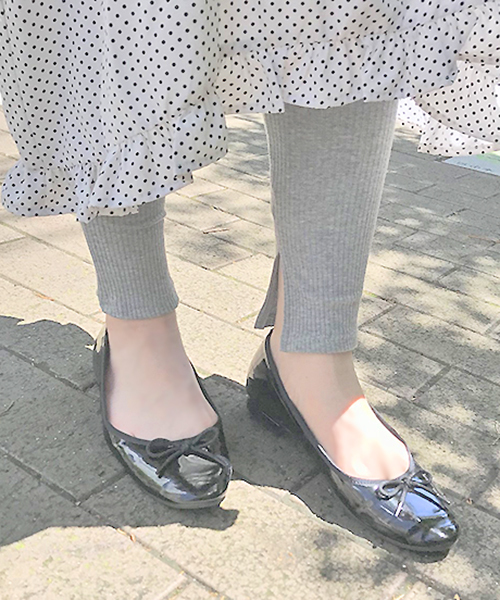 apres jour（アプレジュール）の「リブレギンス【ZOZOTOWN限定アイテム】（レギンス/スパッツ・レディース・チャコールグレー/ブラック/グレー/モカ・フリー）」の5枚目の写真