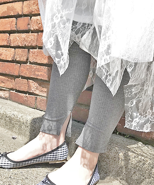 apres jour（アプレジュール）の「リブレギンス【ZOZOTOWN限定アイテム】（レギンス/スパッツ・レディース・チャコールグレー/ブラック/グレー/モカ・フリー）」の7枚目の写真