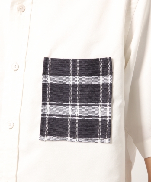 GLOBAL WORK（グローバルワーク）の「ピンＯＸポケカエシャツ半袖/790242（シャツ/ブラウス・メンズ・ホワイト/ネイビー/ライトブルー/ミント・SMALL/MEDIUM/LARGE/X-LARGE）」の11枚目の写真