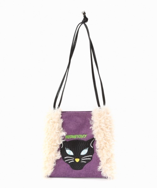 Casselini（キャセリーニ）の「フェイクファーモチーフminiショルダー（ショルダーバッグ・レディース・パープル/ブラウン/サックスブルー/ピンク・FREE）」の3枚目の写真