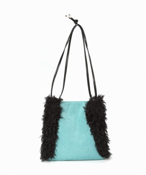 Casselini（キャセリーニ）の「フェイクファーモチーフminiショルダー（ショルダーバッグ・レディース・パープル/ブラウン/サックスブルー/ピンク・FREE）」の7枚目の写真