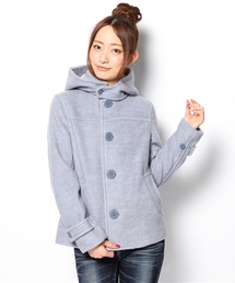 coen | 圧縮ウールフーデッドショートコート(その他アウター)