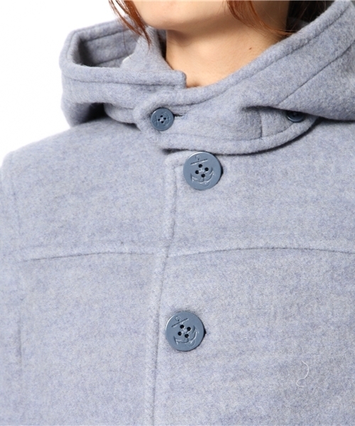 coen（コーエン）の「圧縮ウールフーデッドショートコート（その他アウター・レディース・イエロー/ライトブルー/ネイビー・LARGE/MEDIUM）」の8枚目の写真