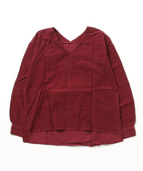 STYLEBLOCK（スタイルブロック）の「コーデュロイボリュームスリーブブラウス（シャツ/ブラウス・レディース・ブラック/ブラウン/バーガンディー・FREE）」の3枚目の写真