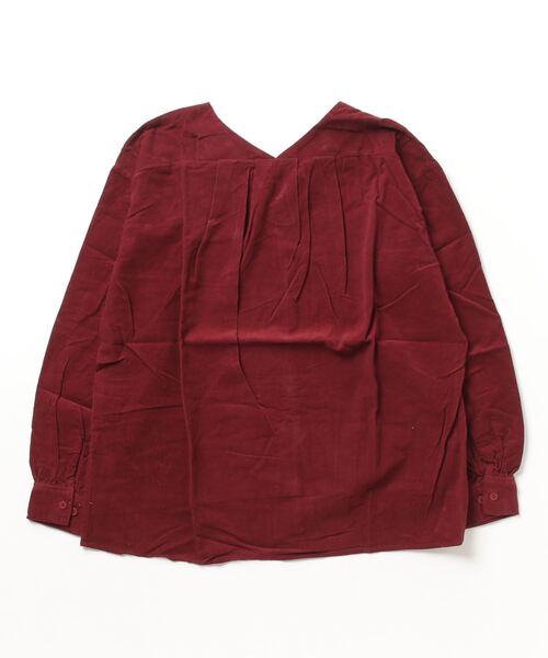 STYLEBLOCK（スタイルブロック）の「コーデュロイボリュームスリーブブラウス（シャツ/ブラウス・レディース・ブラック/ブラウン/バーガンディー・FREE）」の4枚目の写真