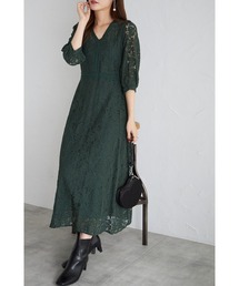 【ZOZO限定】レースVネックワンピース