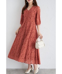 【ZOZO限定】レースVネックワンピース
