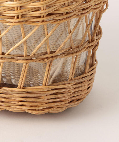 green label relaxing（グリーンレーベルリラクシング）の「FFC PVC コンビ MINI バスケット（かごバッグ・レディース・ナチュラル/ブラウン・FREE）」の4枚目の写真