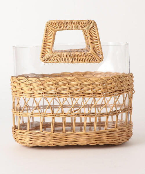 green label relaxing（グリーンレーベルリラクシング）の「FFC PVC コンビ MINI バスケット（かごバッグ・レディース・ナチュラル/ブラウン・FREE）」の9枚目の写真