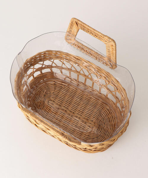 green label relaxing（グリーンレーベルリラクシング）の「FFC PVC コンビ MINI バスケット（かごバッグ・レディース・ナチュラル/ブラウン・FREE）」の10枚目の写真